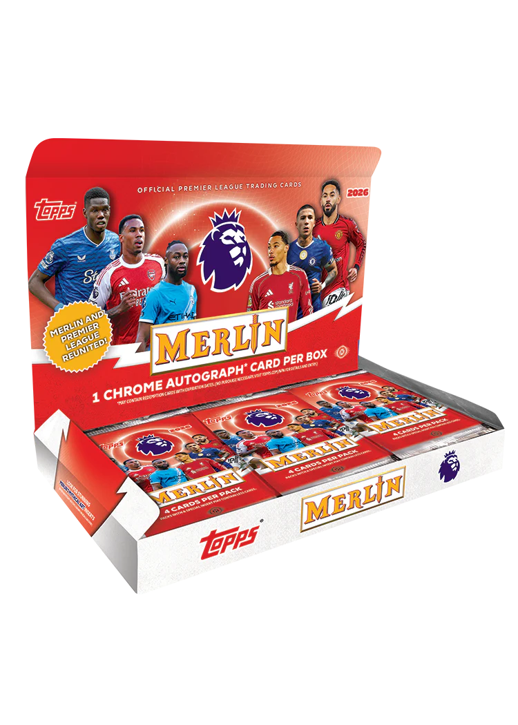 Topps Soccer 2026 Merlin Hobby Box – Fußballkarten Englisch