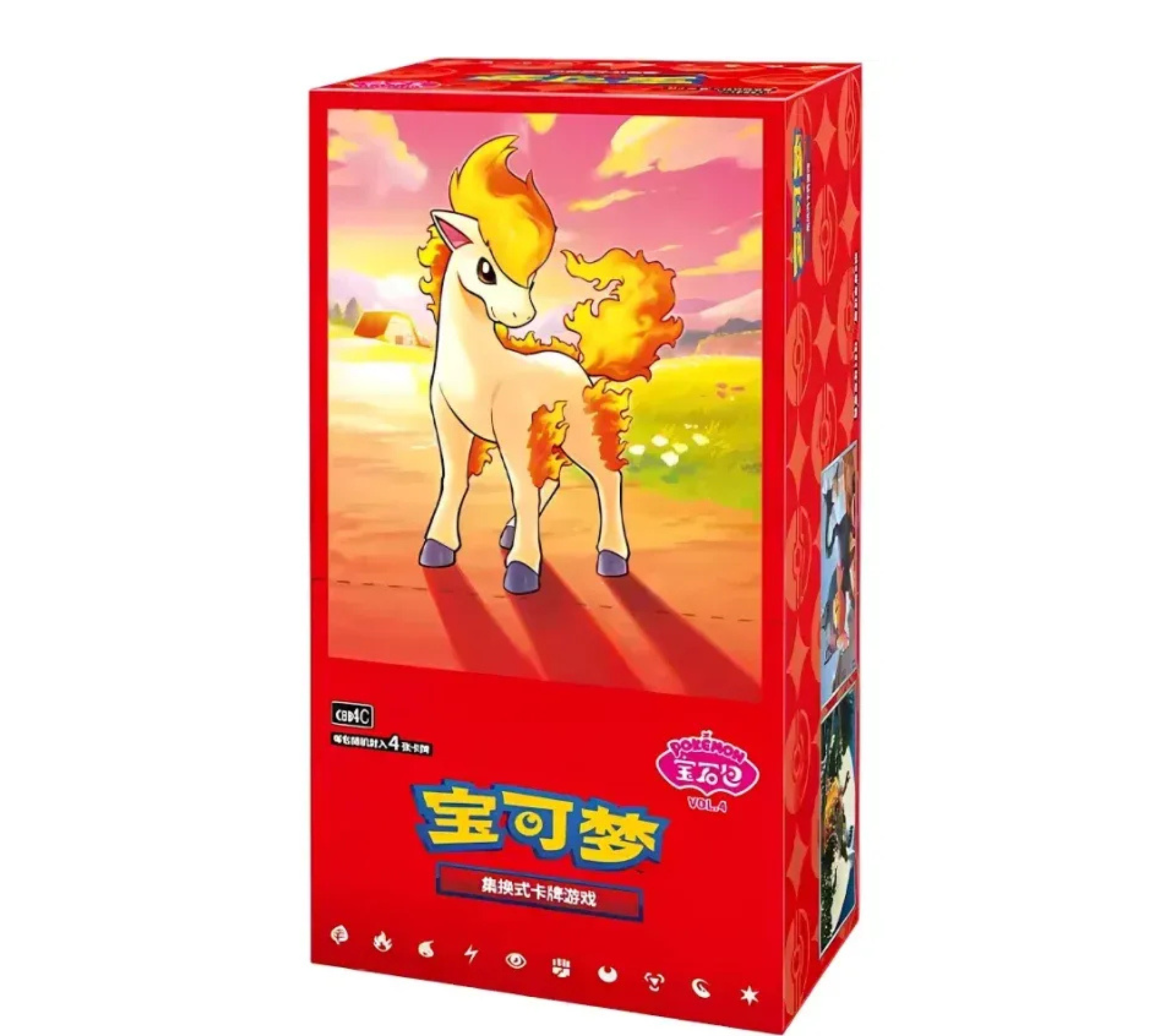 Pokémon Gem Pack Vol. 4 (CBB4C) Display – Chinesisch