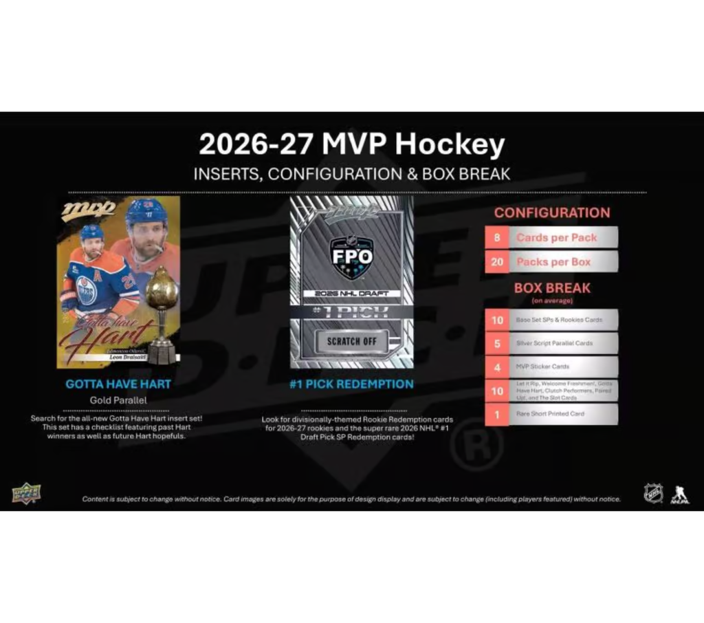 Upper Deck NHL MVP Hockey 2026-27